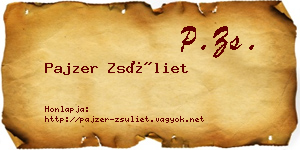 Pajzer Zsüliet névjegykártya